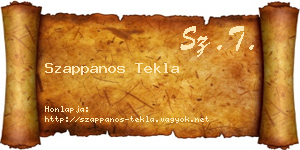 Szappanos Tekla névjegykártya